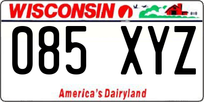 WI license plate 085XYZ