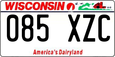 WI license plate 085XZC