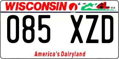 WI license plate 085XZD