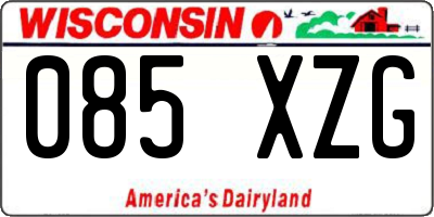 WI license plate 085XZG
