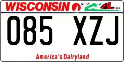 WI license plate 085XZJ