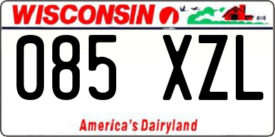 WI license plate 085XZL