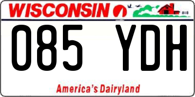 WI license plate 085YDH