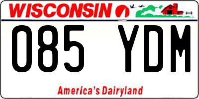 WI license plate 085YDM