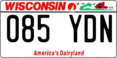 WI license plate 085YDN