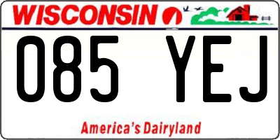 WI license plate 085YEJ