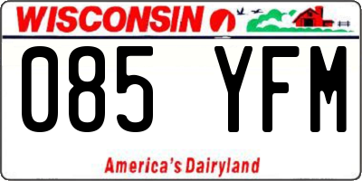 WI license plate 085YFM