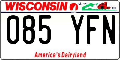 WI license plate 085YFN