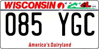 WI license plate 085YGC