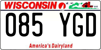 WI license plate 085YGD