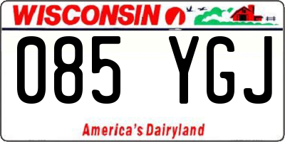 WI license plate 085YGJ