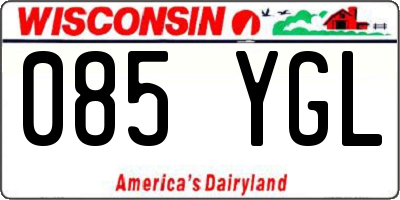 WI license plate 085YGL