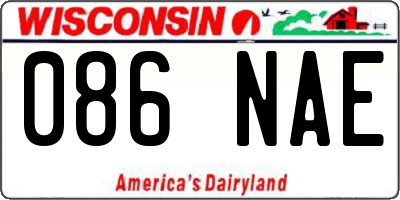 WI license plate 086NAE