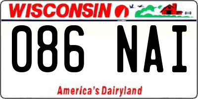 WI license plate 086NAI