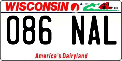 WI license plate 086NAL