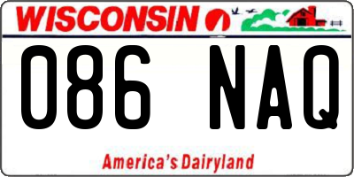 WI license plate 086NAQ