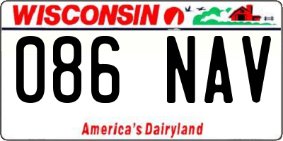 WI license plate 086NAV