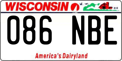 WI license plate 086NBE