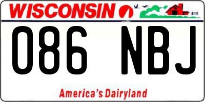 WI license plate 086NBJ
