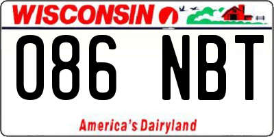 WI license plate 086NBT