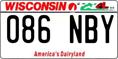 WI license plate 086NBY