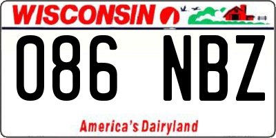 WI license plate 086NBZ