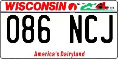 WI license plate 086NCJ
