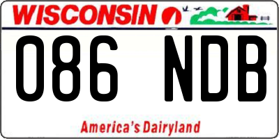 WI license plate 086NDB