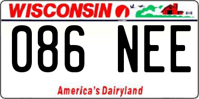 WI license plate 086NEE