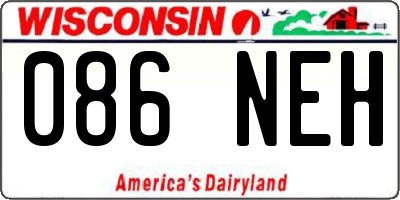 WI license plate 086NEH