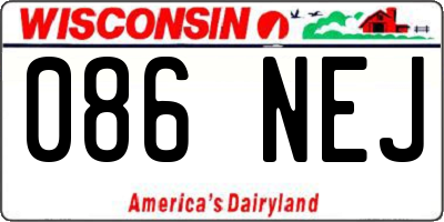 WI license plate 086NEJ