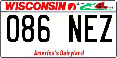 WI license plate 086NEZ
