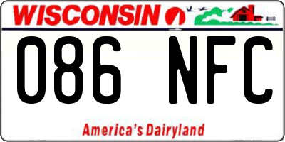 WI license plate 086NFC