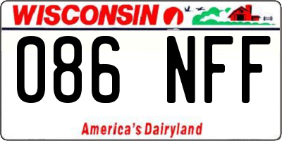 WI license plate 086NFF