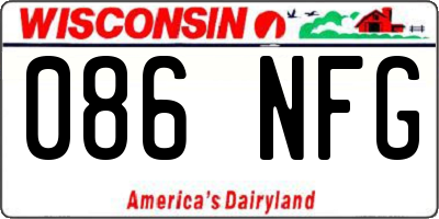 WI license plate 086NFG