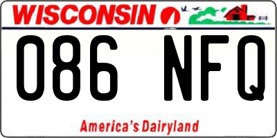WI license plate 086NFQ