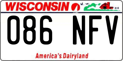 WI license plate 086NFV
