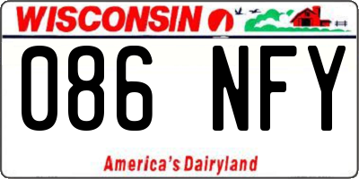 WI license plate 086NFY