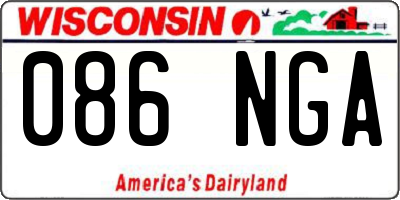 WI license plate 086NGA