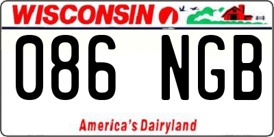 WI license plate 086NGB