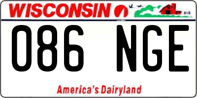 WI license plate 086NGE