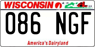 WI license plate 086NGF