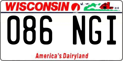 WI license plate 086NGI
