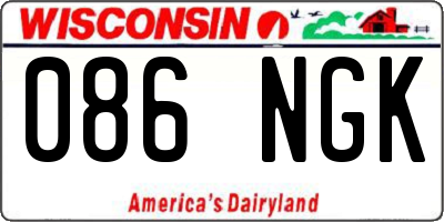 WI license plate 086NGK