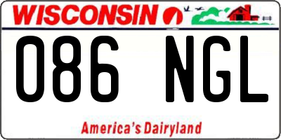 WI license plate 086NGL
