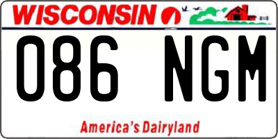 WI license plate 086NGM