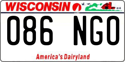 WI license plate 086NGO