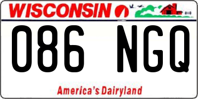 WI license plate 086NGQ