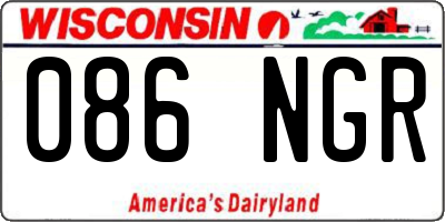 WI license plate 086NGR