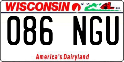 WI license plate 086NGU